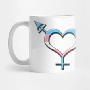 Heart-Shaped Transgender Pride Symbol Mug